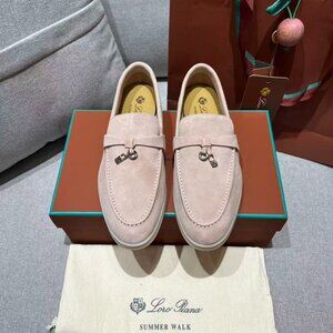 Loro Piana Summer Walk Suede Women's Loafers